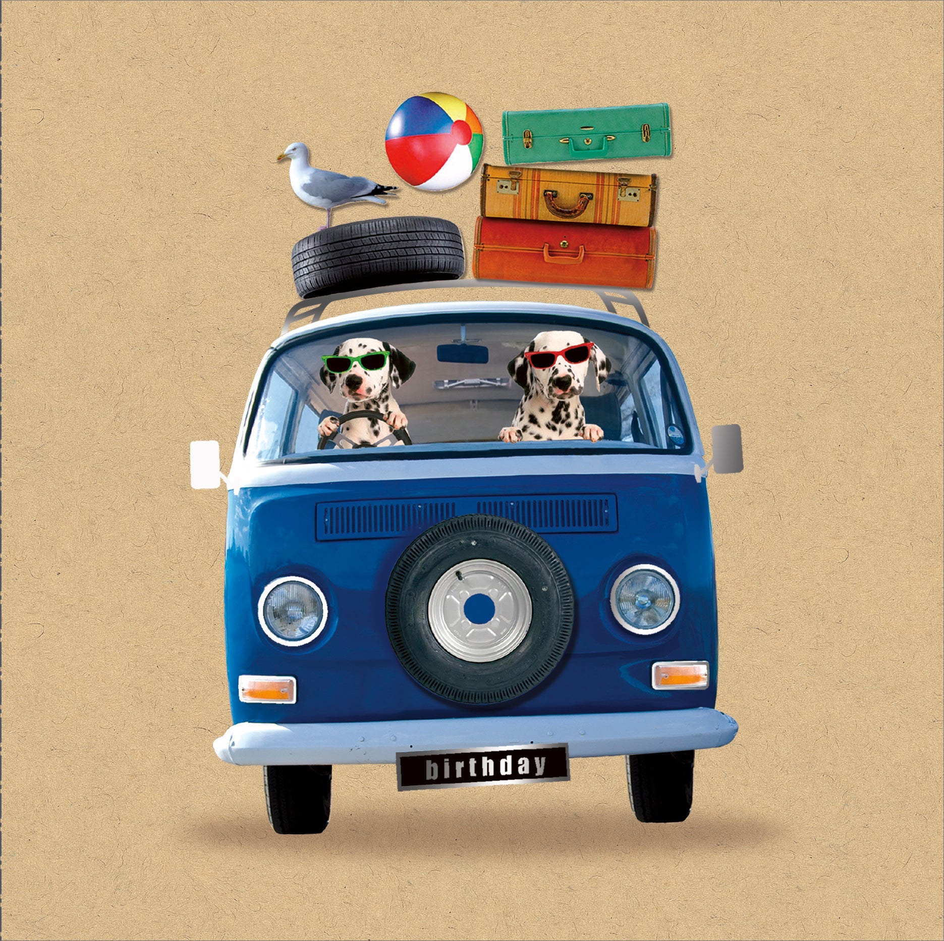Camper Van Animals Card