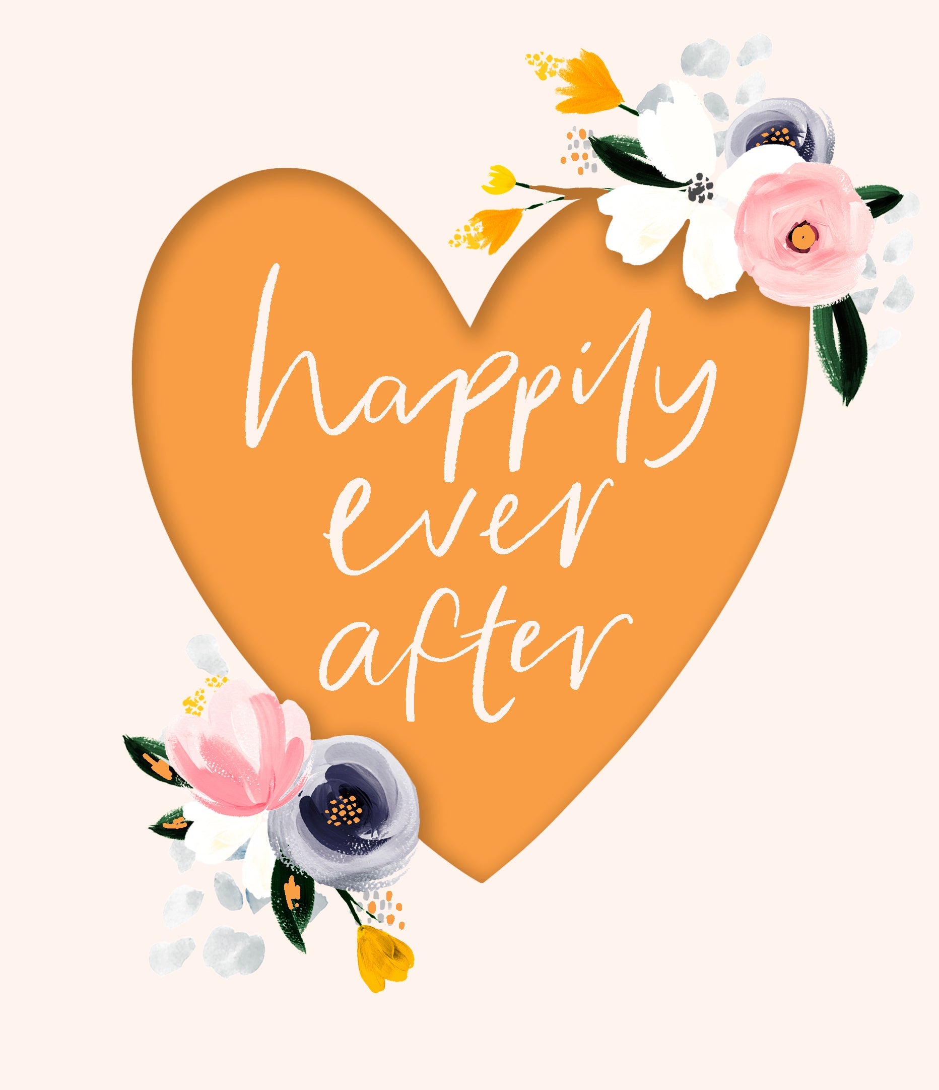 Wedding Cards Gold Heart