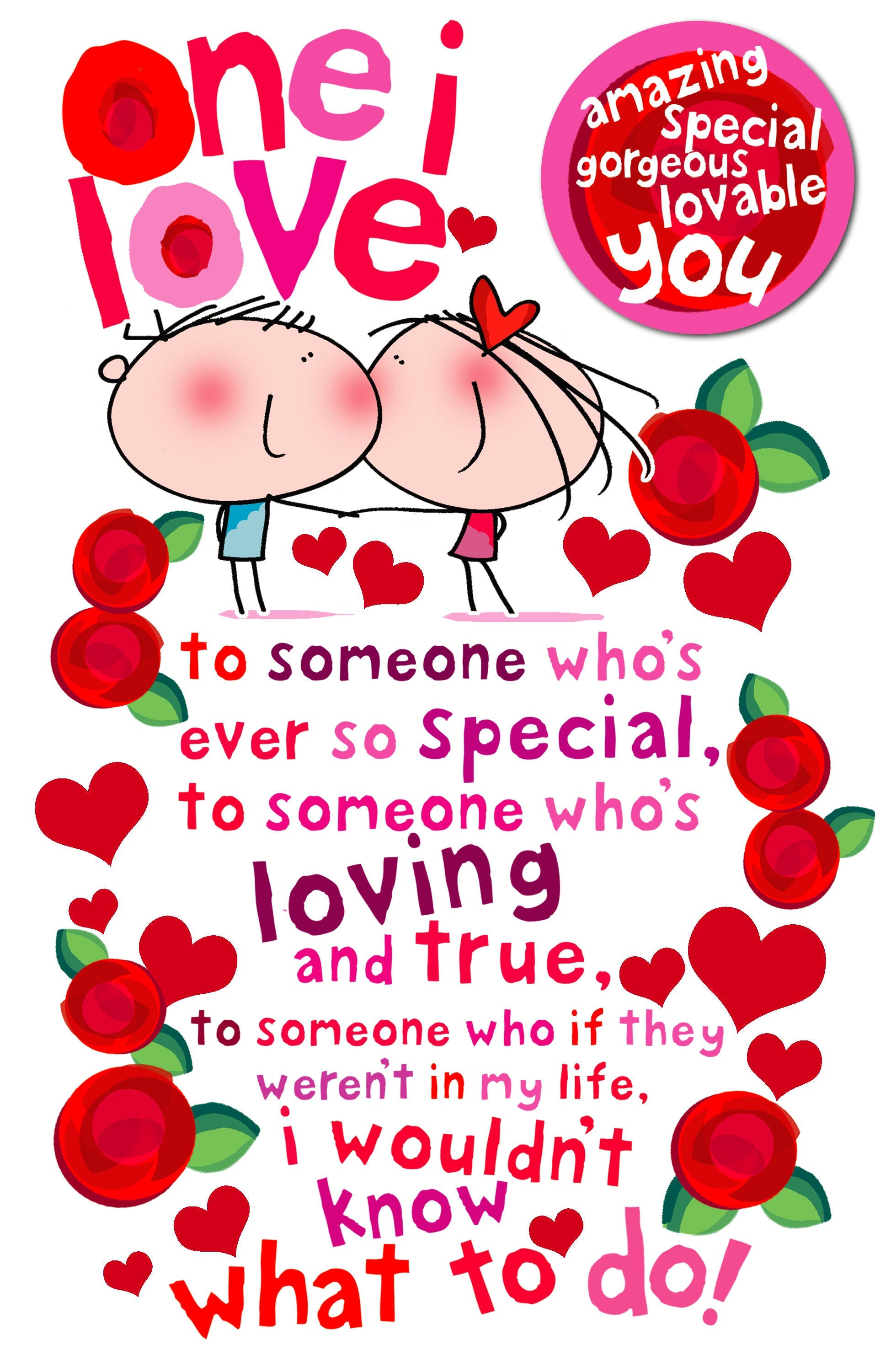 One I Love Birthday Whimsical Badge Wigwam