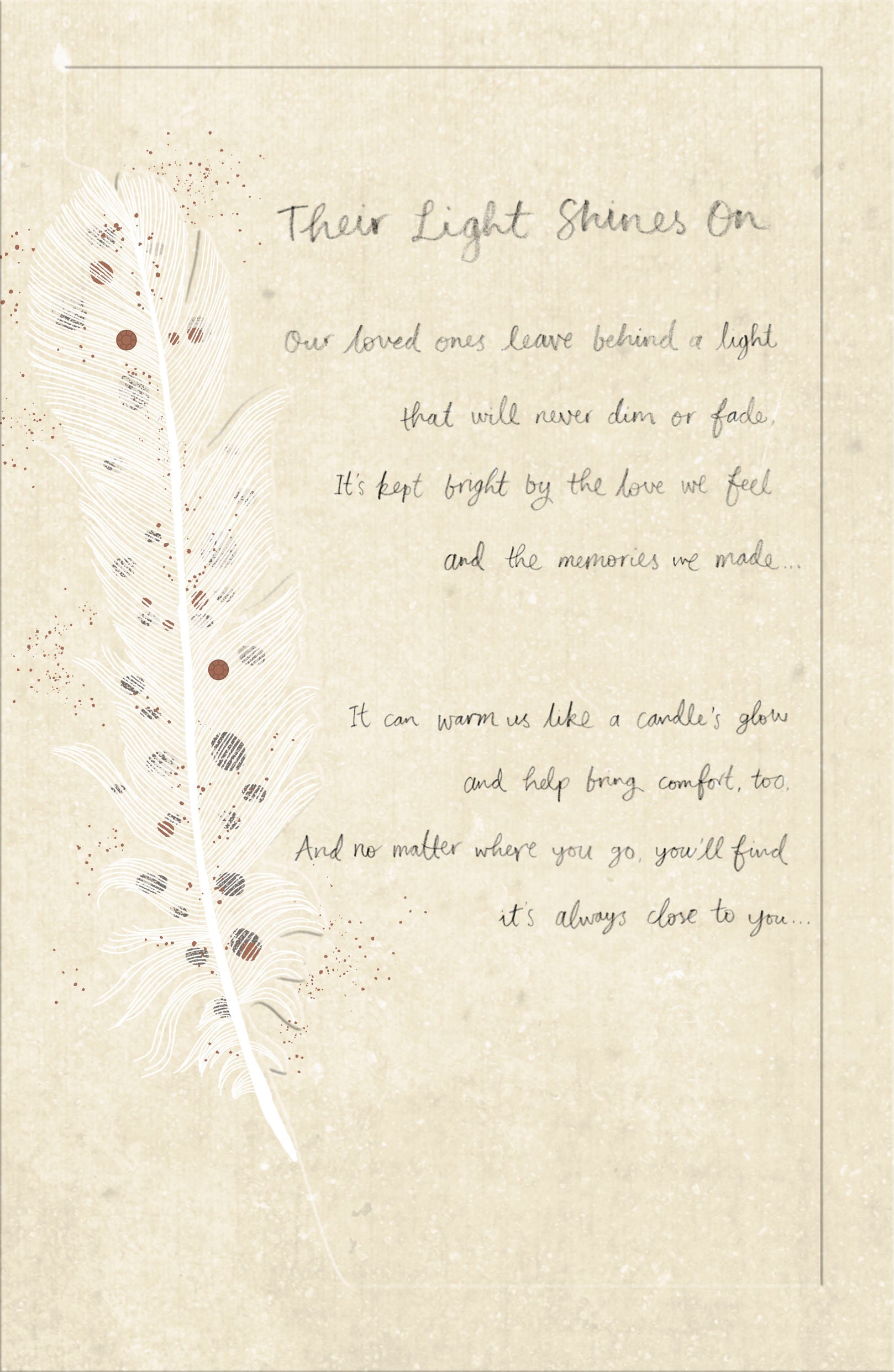 Their Light Shines On Sympathy Card