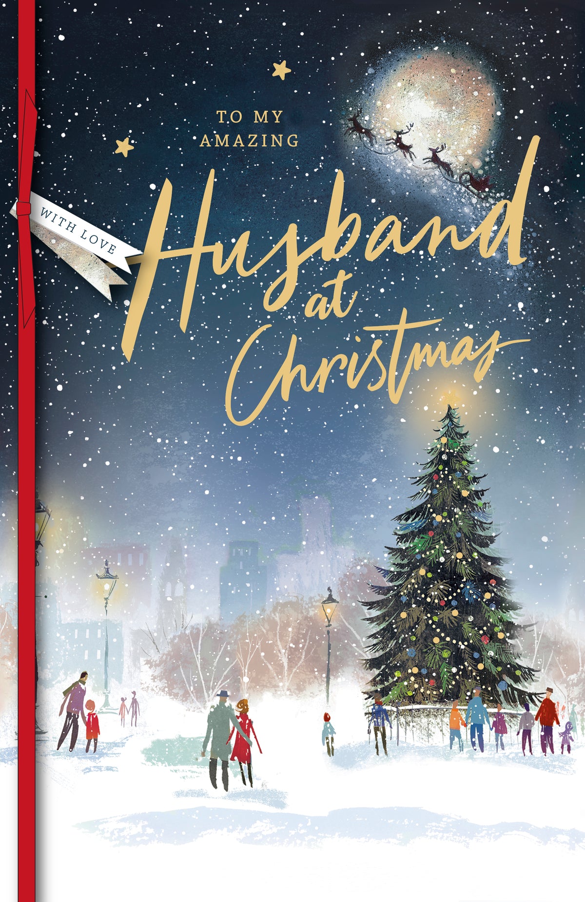 Husband Christmas Winter Scene