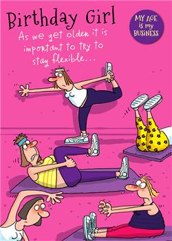 Birthday Girl Card Gym Badge