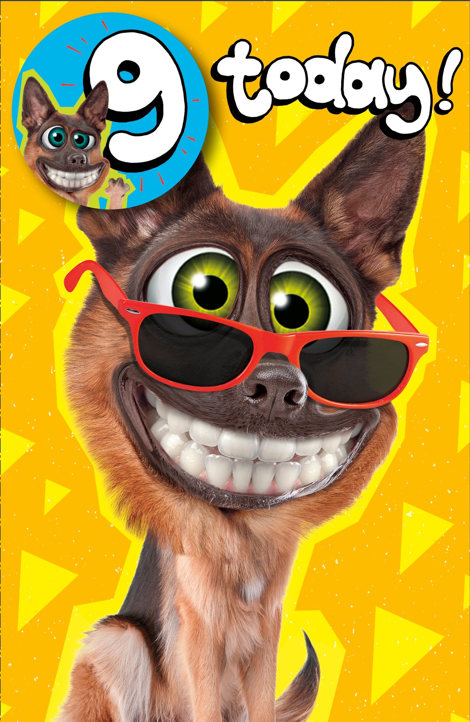 Happy 9th Birthday Dog Badge