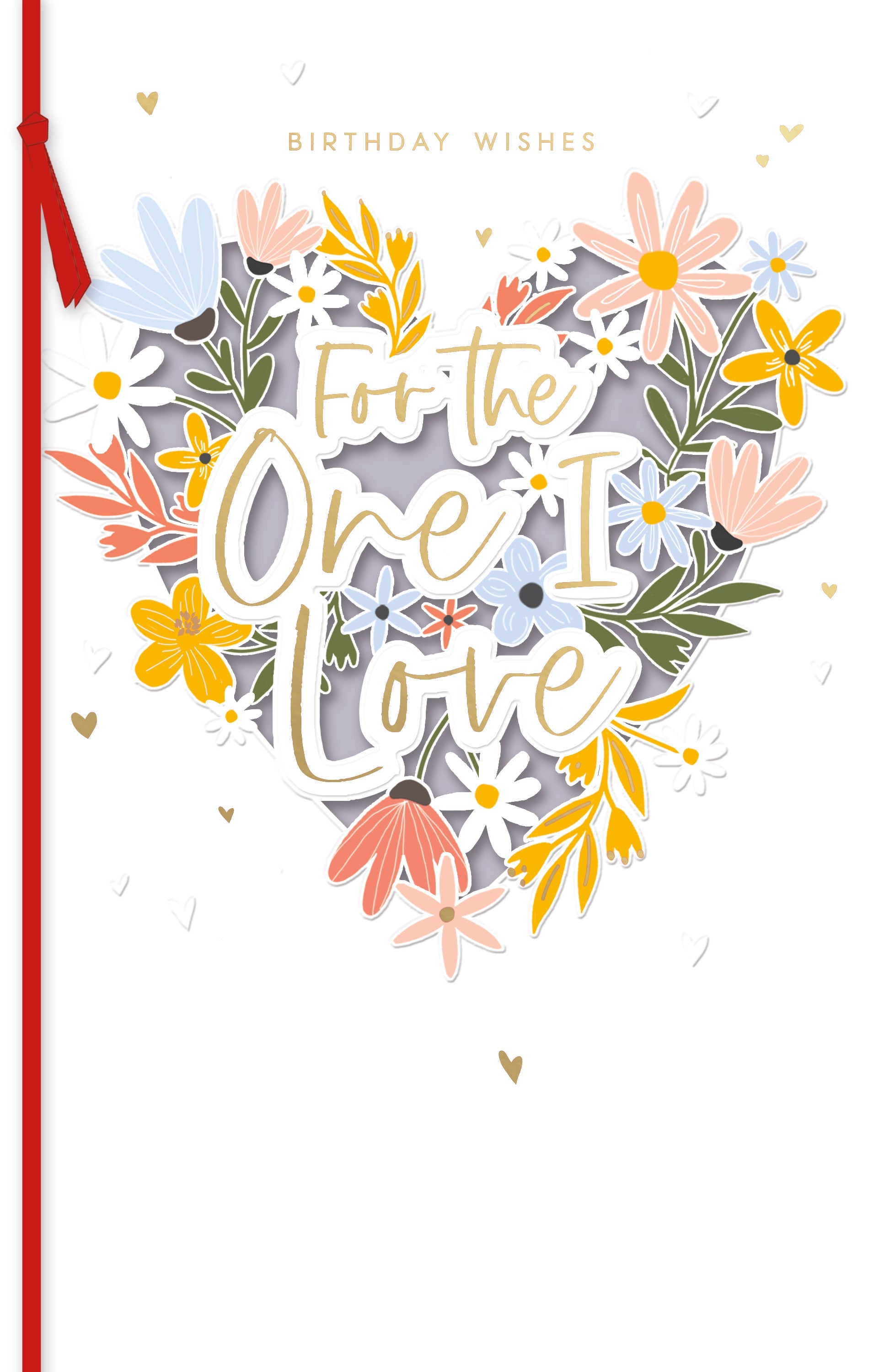 One I Love Birthday Flower Heart