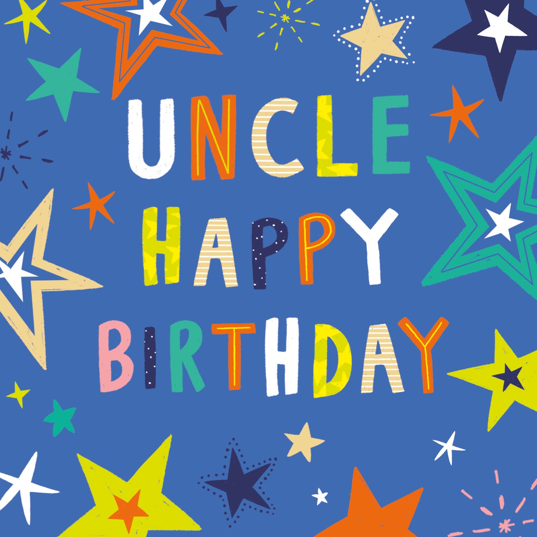 Birthday Card Uncle Stars