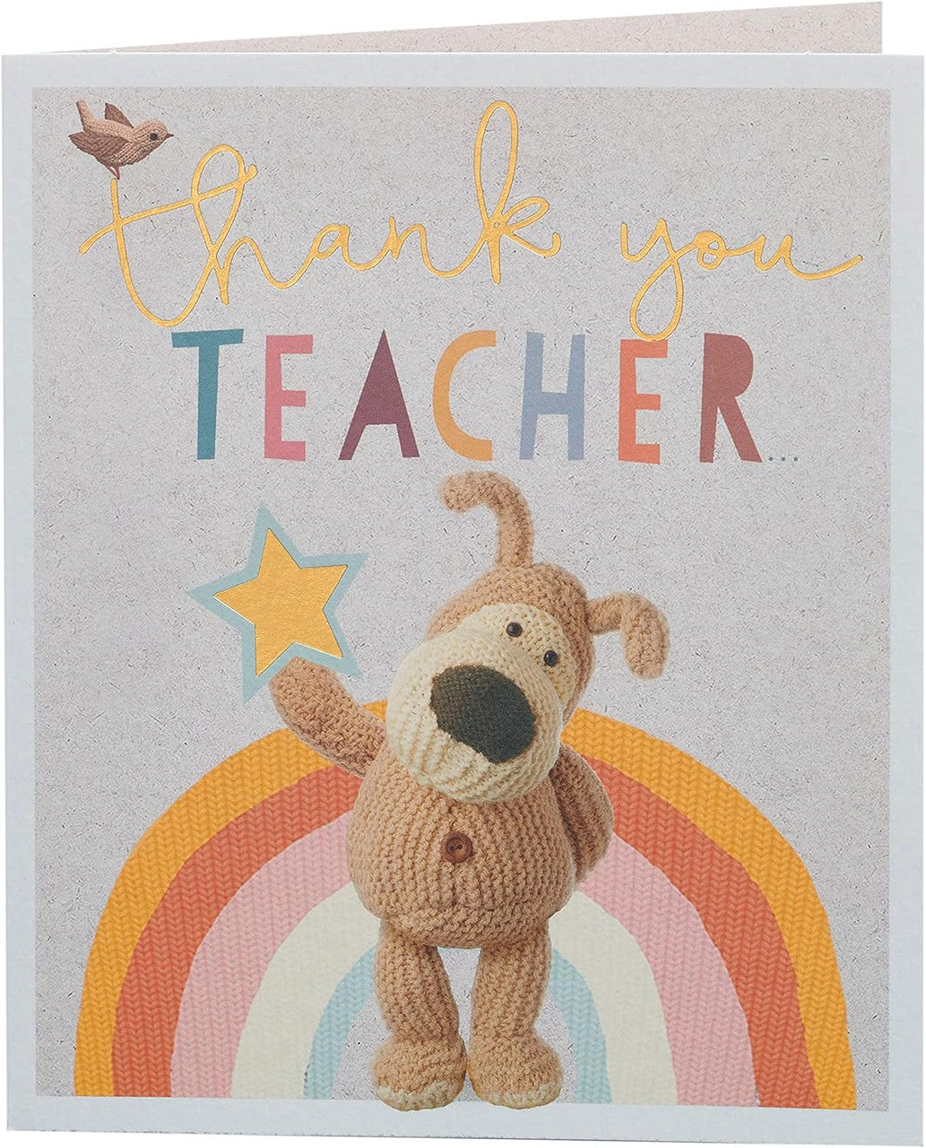 Boofle Rainbow Design Thank You Teacher Appreciation Card