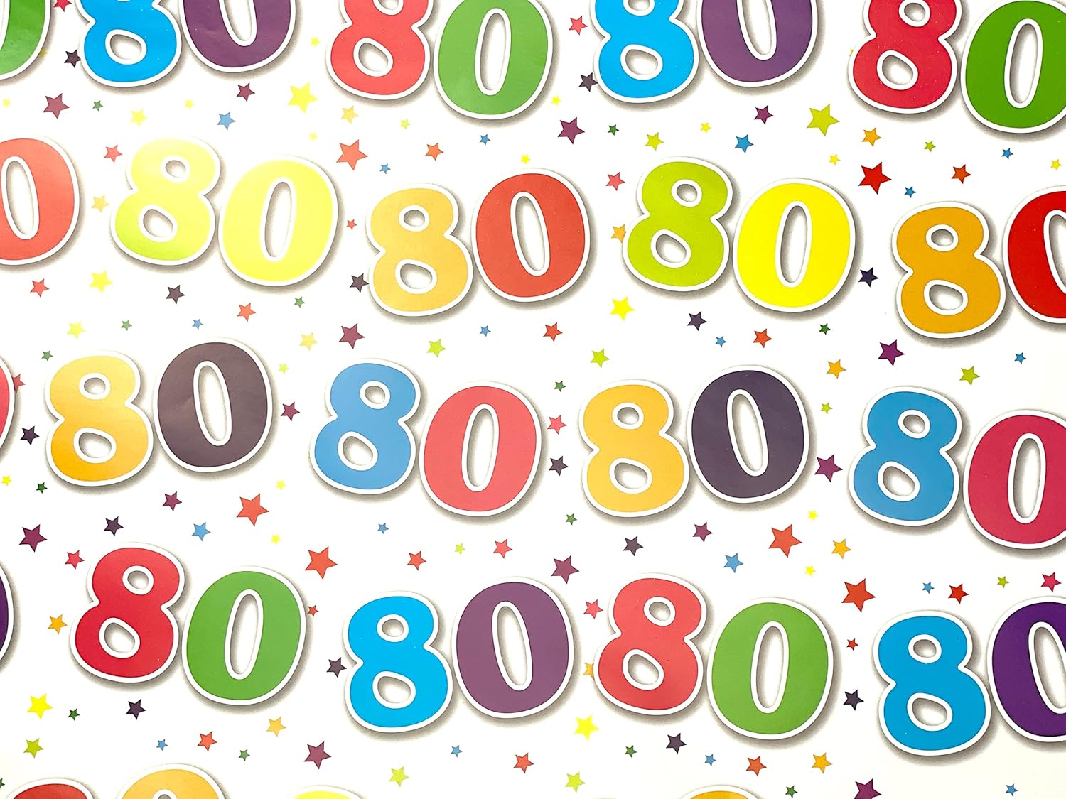 2 Sheet 2 Tag Wrap - 80th Birthday