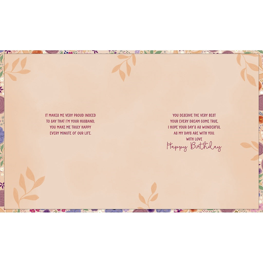 Handmade Boxed Birthday Card Wife