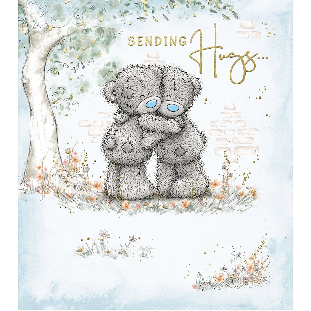 Open Sending Hugs Bears Hugging By Tree