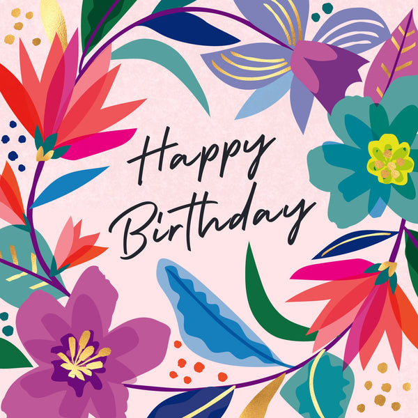 Happy Birthday Bright Flowers