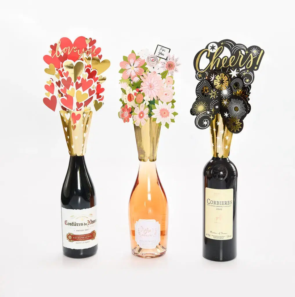 3D Pop Up Bottle Topper Floral Design