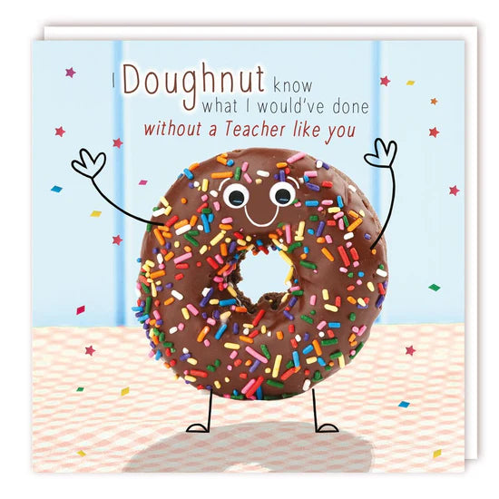Donut Teacher Thank You Card