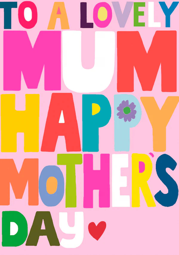 Neon design To a lovely Mum happy Mother's Day