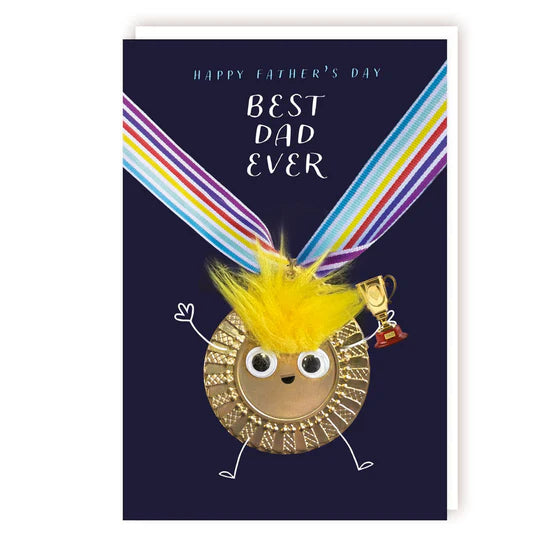 Fluff medal best Dad Father's Day Card