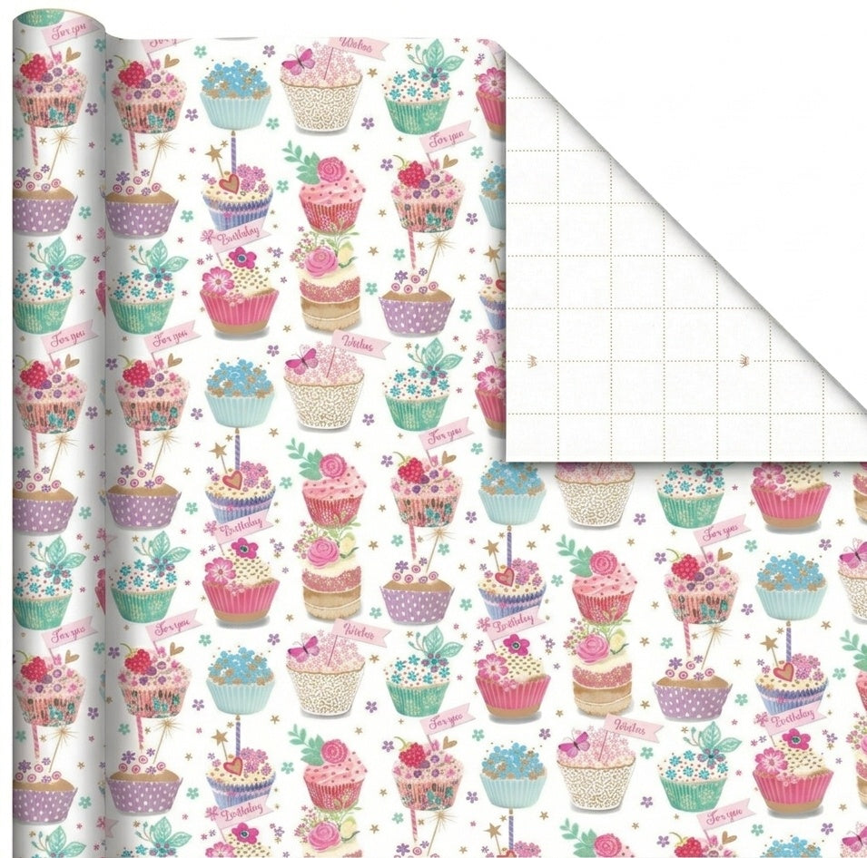 Cupcakes Gift Wrap- 2 Sheet 2 Tag