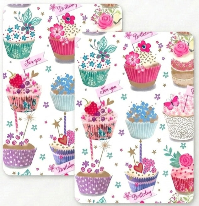 Cupcakes Gift Wrap- 2 Sheet 2 Tag