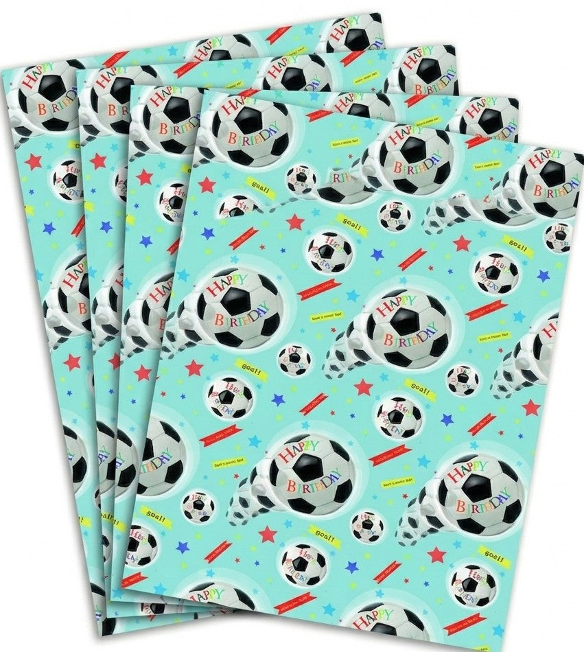 Football Gift Wrap - 2 Sheet 2 Tag