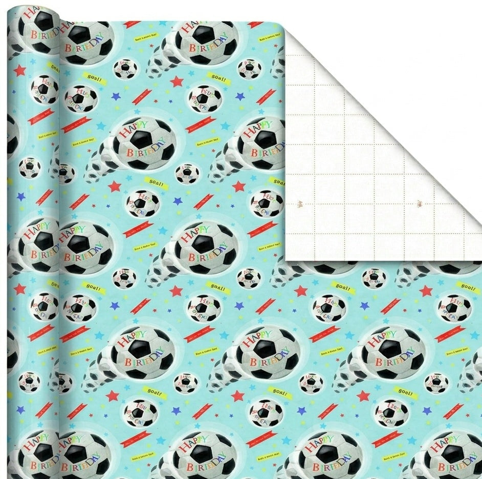 Football Gift Wrap - 2 Sheet 2 Tag