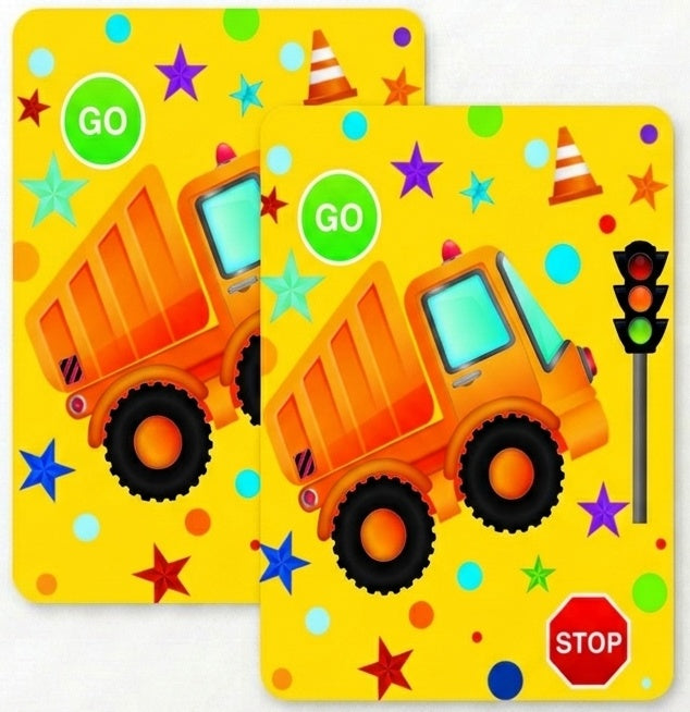 Trucks juvenile Gift Wrap - 2 Sheet 2 Tag