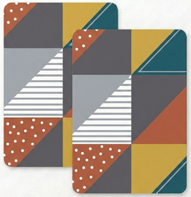 Mosaic Brown design Gift Wrap - 2 Sheet 2 Tag