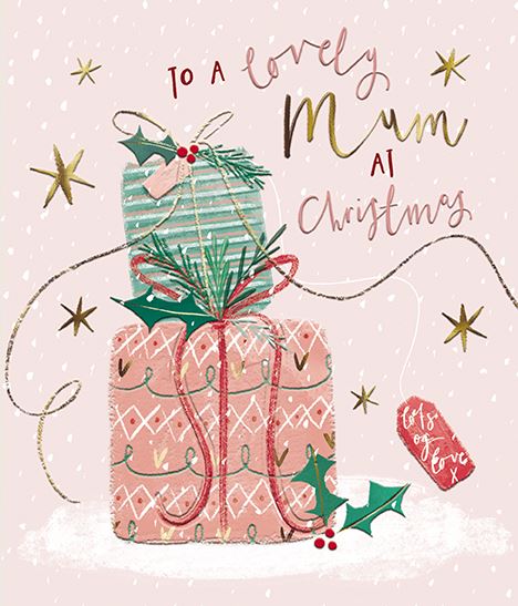 Mum Painterly Presents Christmas Card