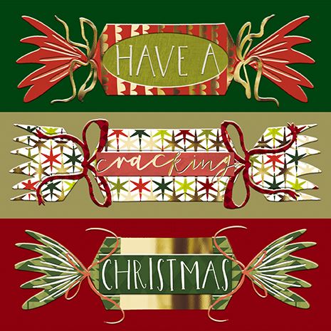 Patterned Crackers Christmas Card