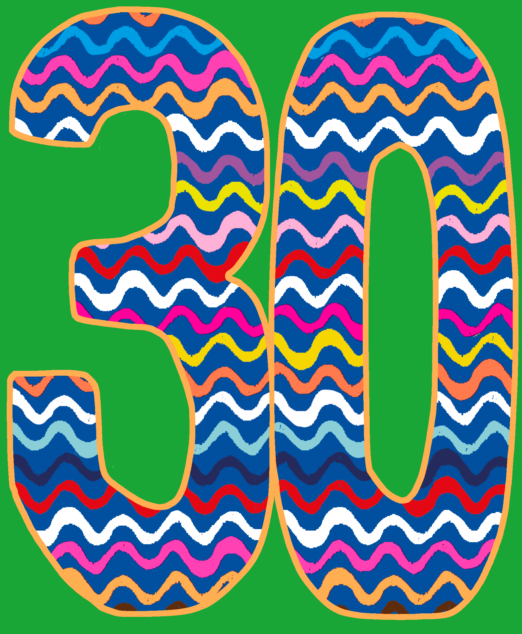 30th Birthday General Neon Modern