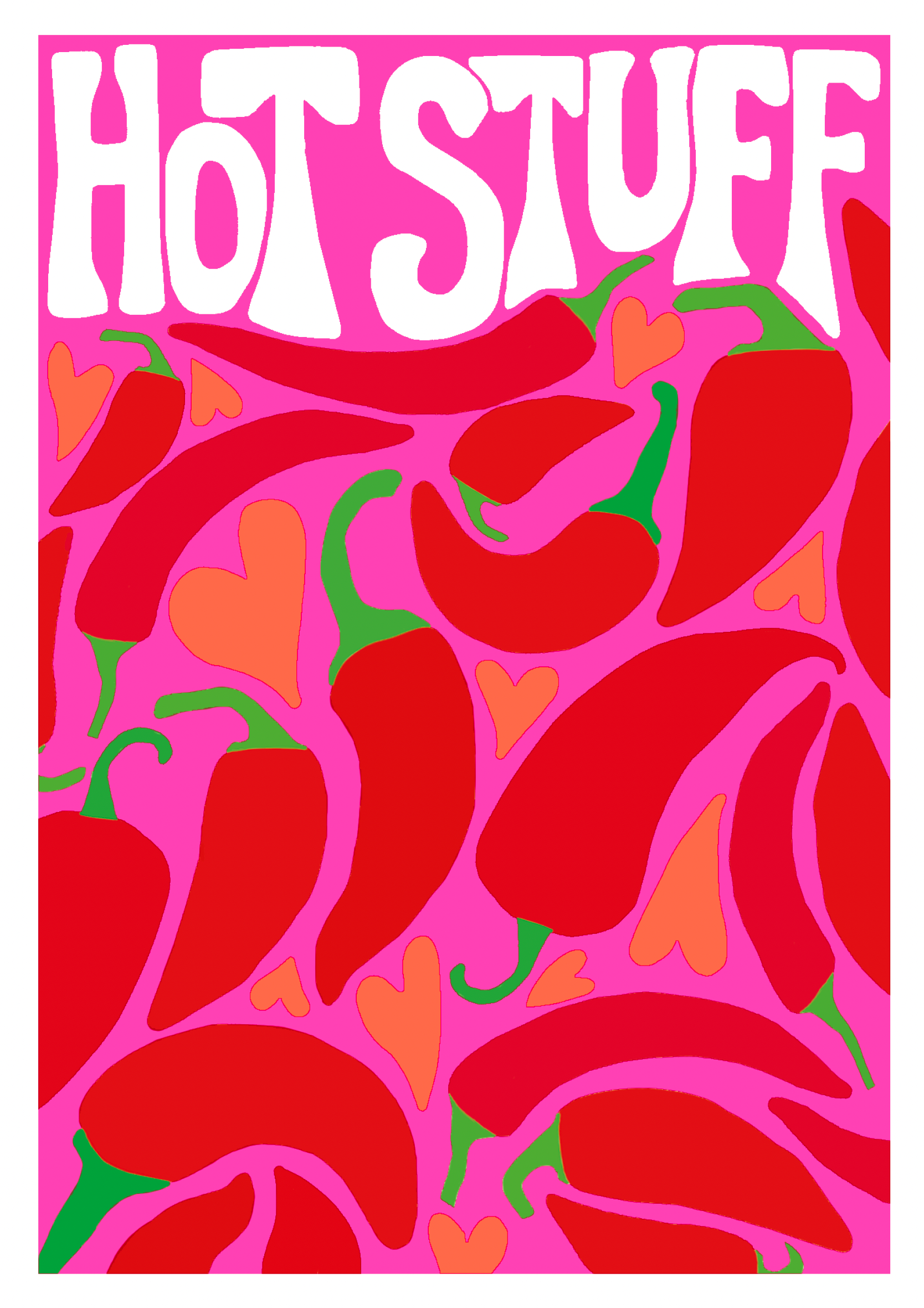 General Valentine's Card Hot Stuff Neon Design