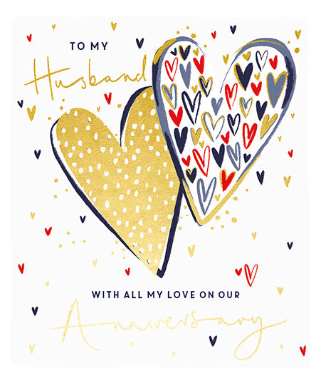 Husband Anniversary with all my Love on Our Anniversary Card
