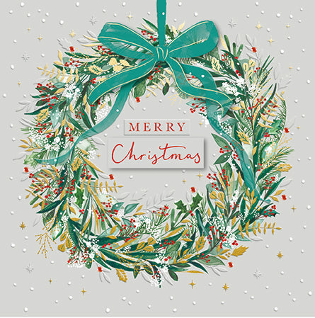5 Luxury Handmade Cards Tradicional Wreath Design
