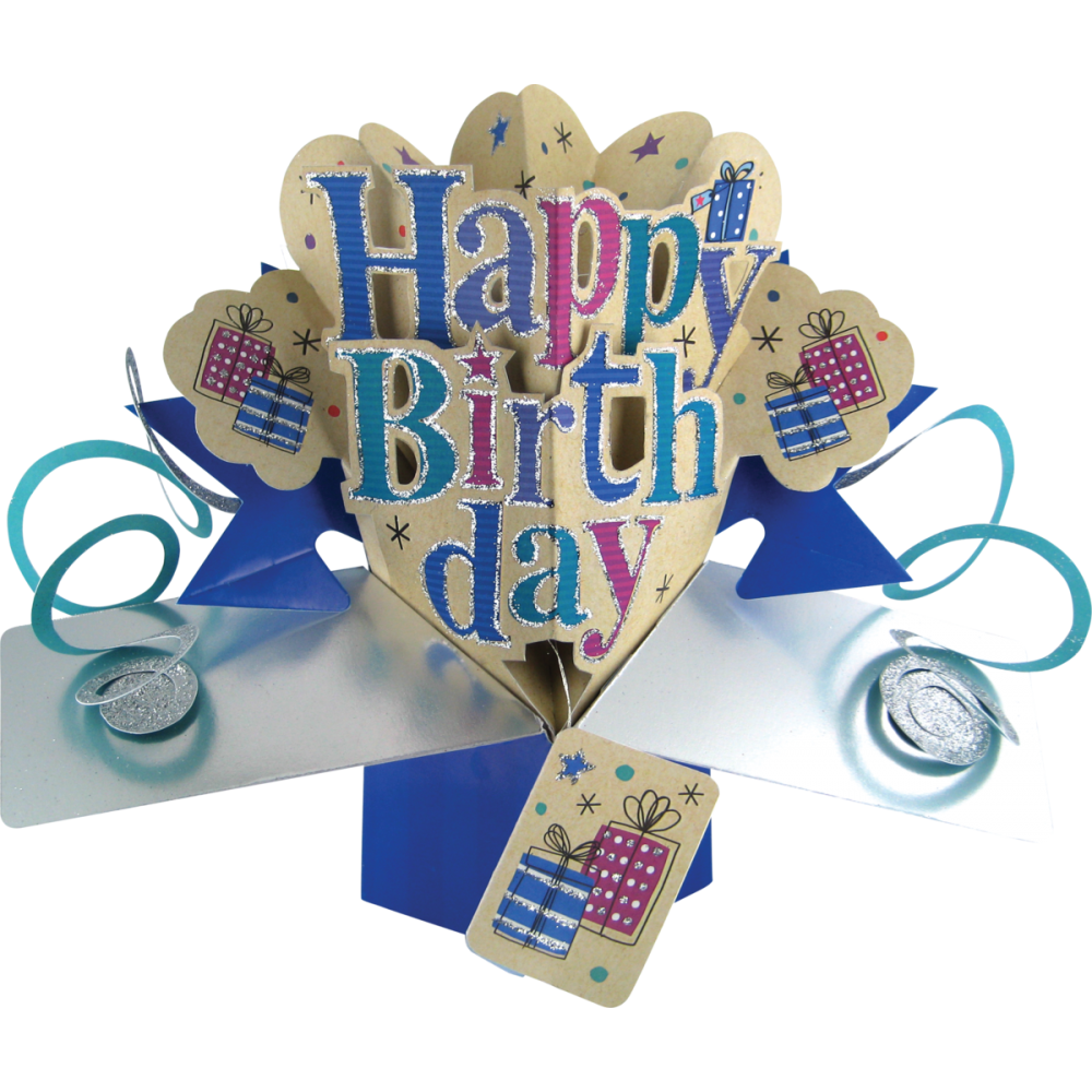 Second Nature Pop Ups  Happy Birthday Blue