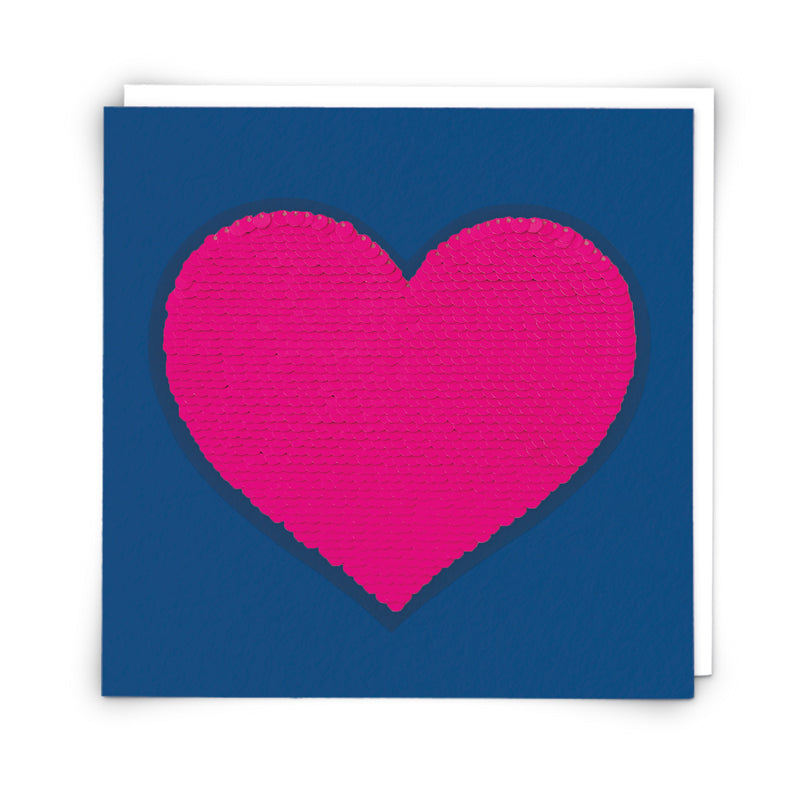 General Valentine's Card Neon Pink Heart Design