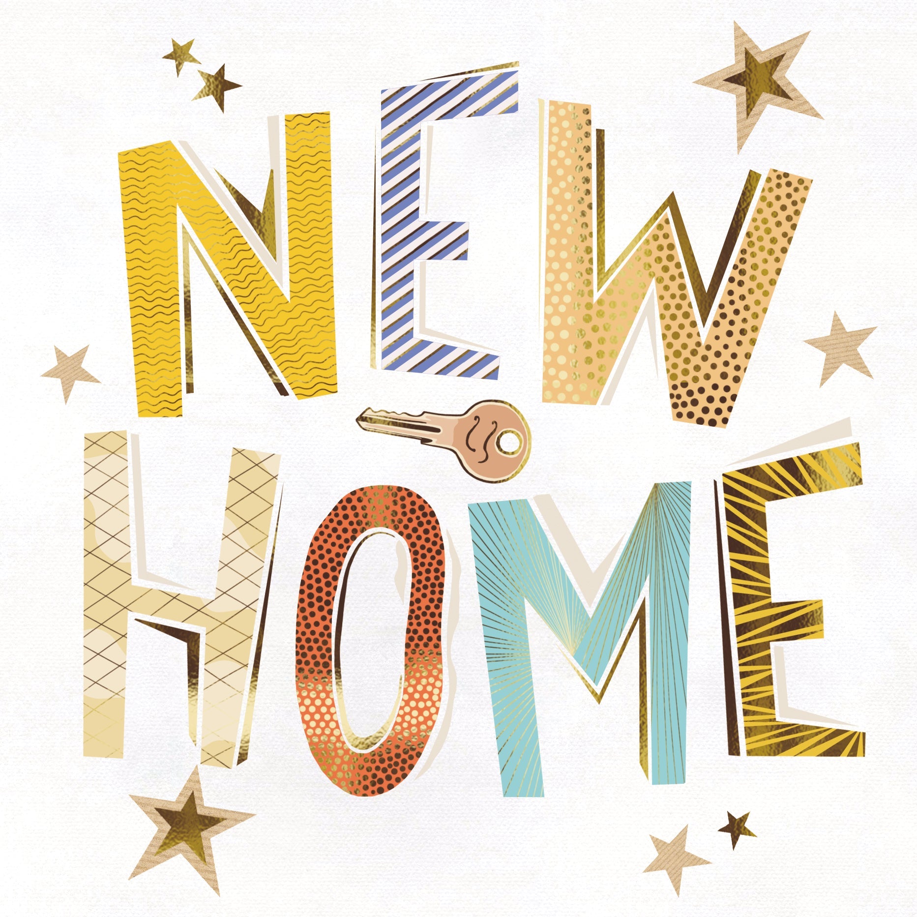 New Home Modern Letters Card