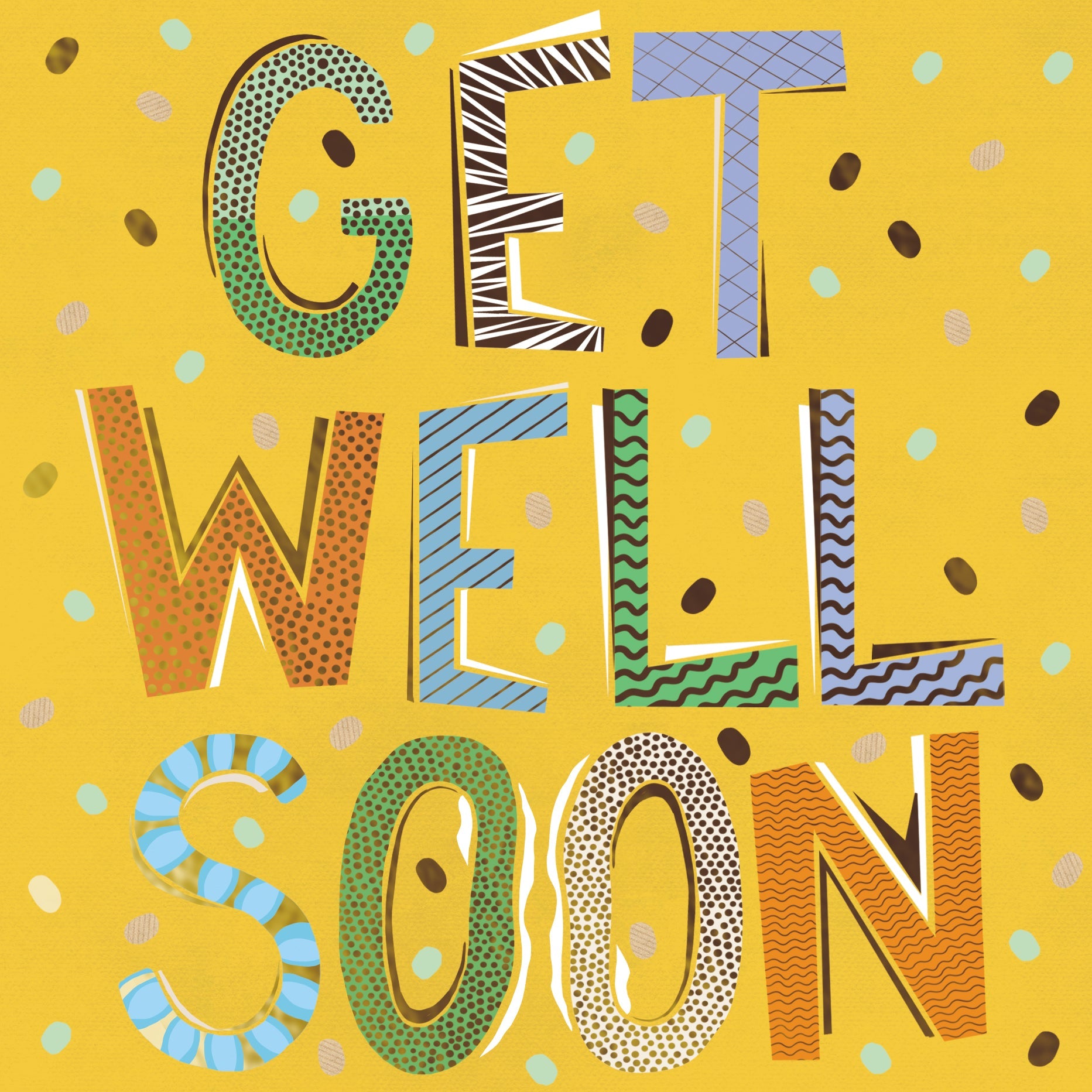 Get well Modern Letters Card