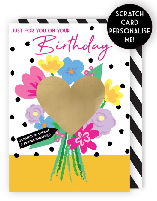 Bouquet Of Flowers Personalised Birthday Card