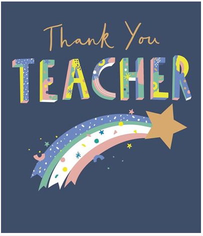 Thank You Teacher Appreciation Card