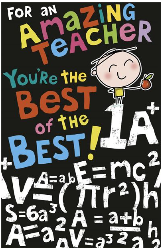 Amazing Teacher Appreciation Cute Card