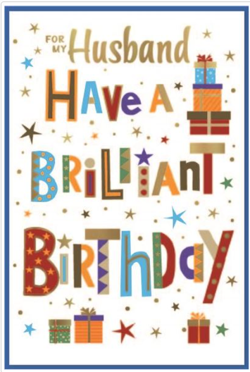 Husband Birthday Value Card