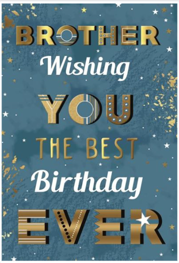 Brother Birthday Value Card