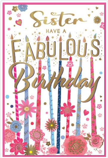 Sister Birthday Value Card