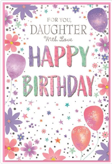 Daughter Birthday Value Card