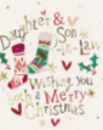 Daughter & Son-in-Law Stockings Christmas Card