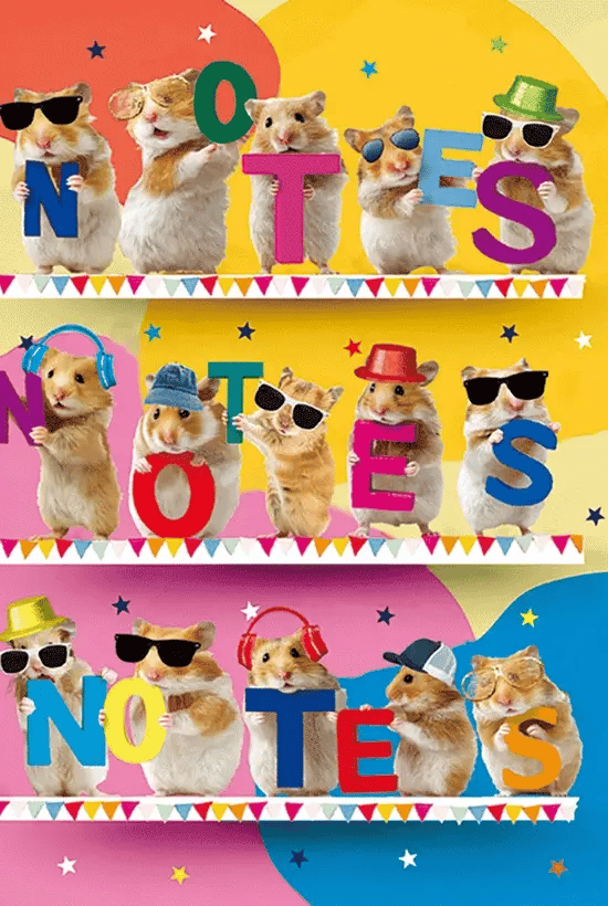 3D Notebook A5 Cool Hamsters