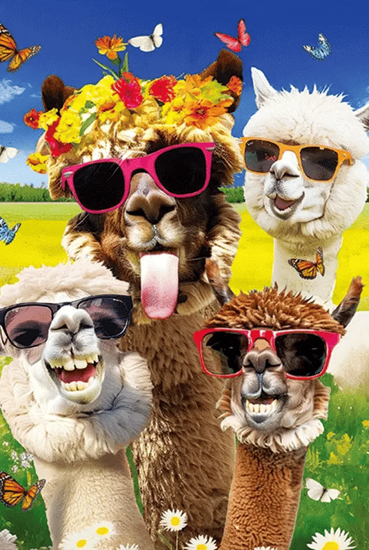 3D Notebook A5 Funny Llama