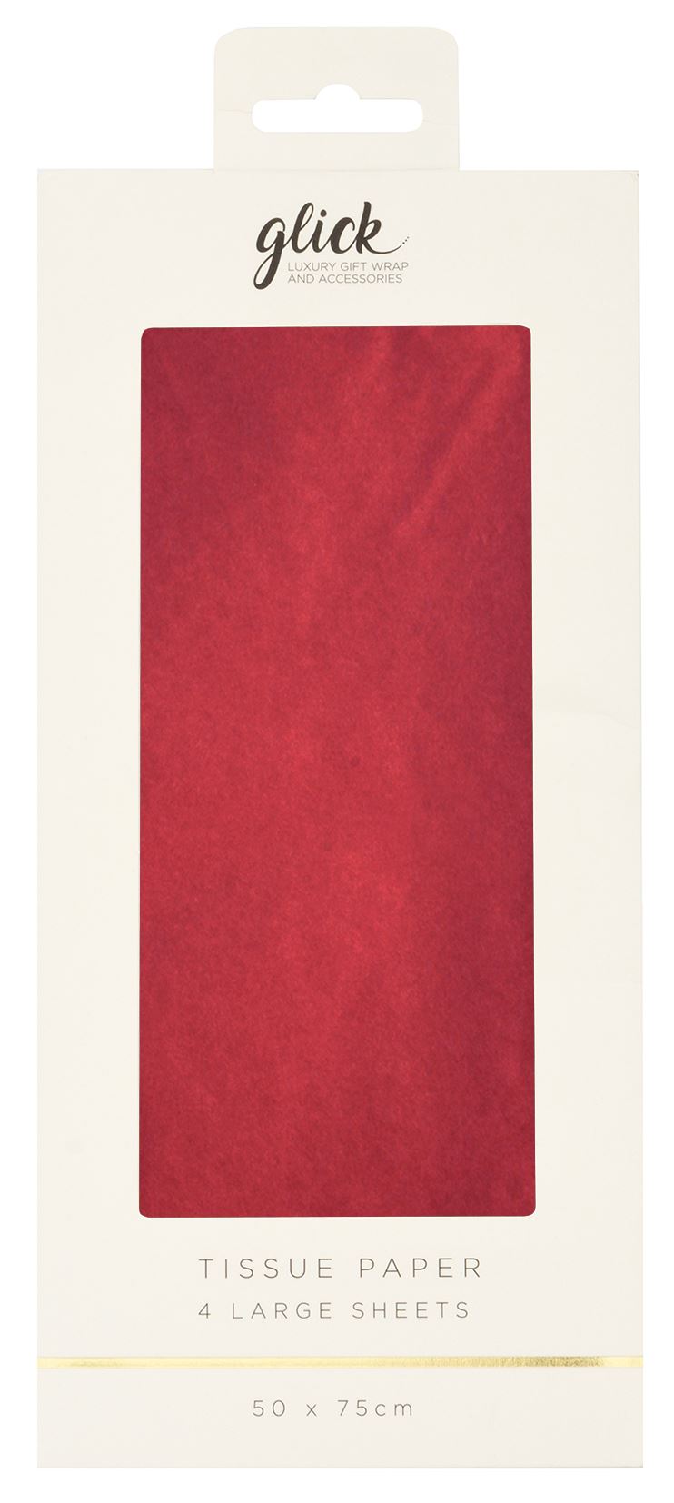 Tissue Paper Plain Red 4 Sheets