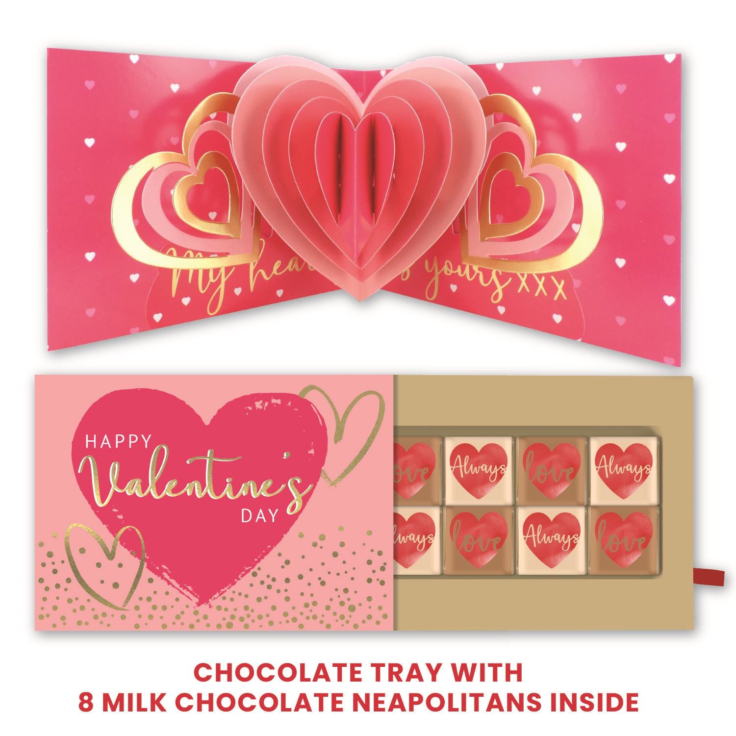 Happy Valentine's Day - One I Love Roses Pop up Card and Chocolate