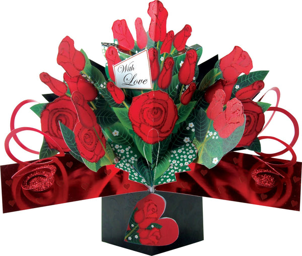 Happy Valentine's Day - Roses Pop Up Card