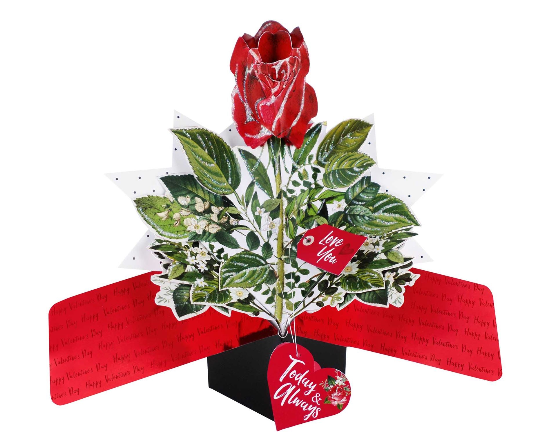 Happy Valentine's Day - Rose Pop Up Card
