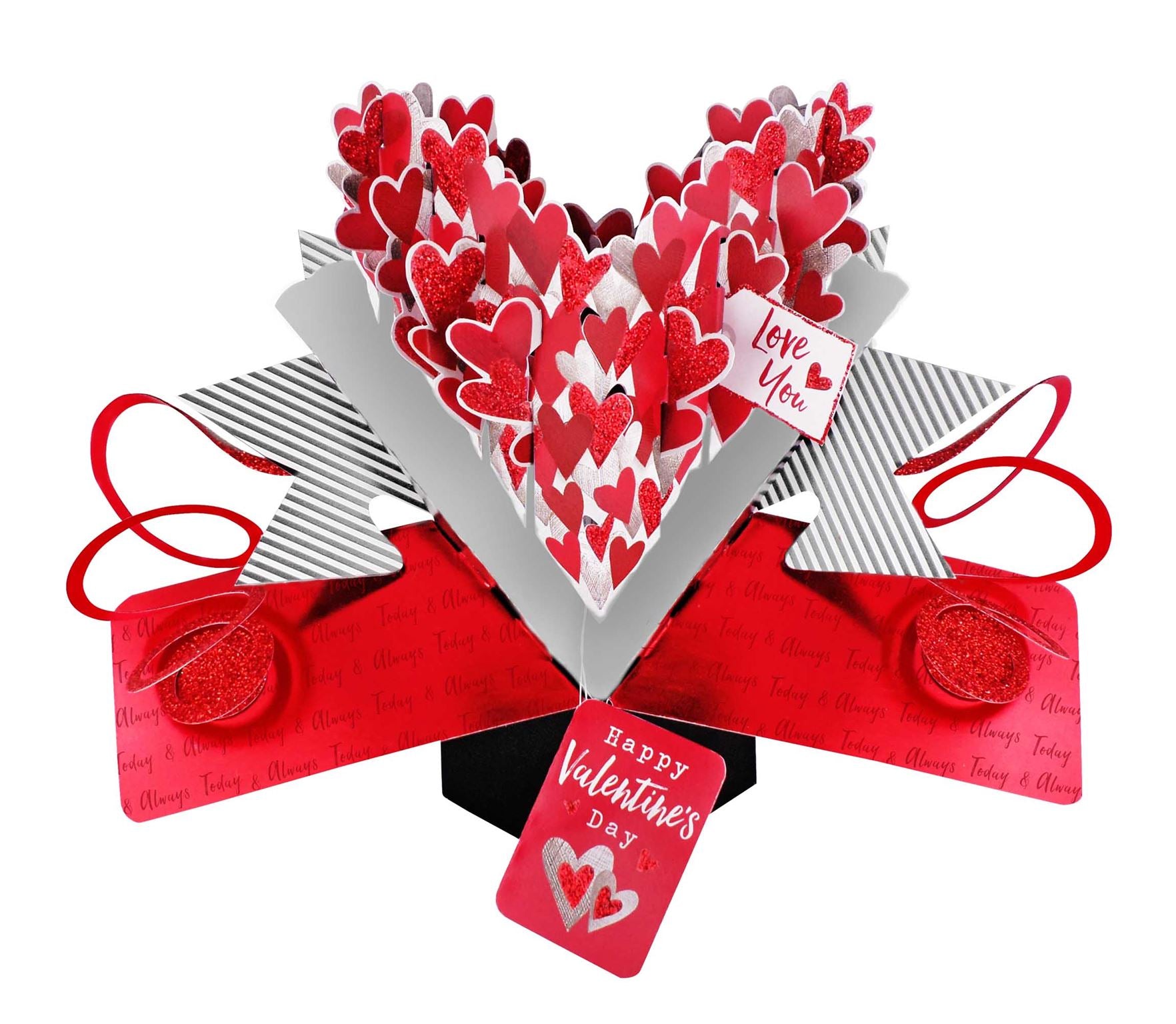 Happy Valentine's Day - Hearts Pop Up Card
