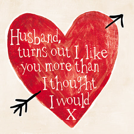 Husband Valentine's Card Arrow on a red heart Design